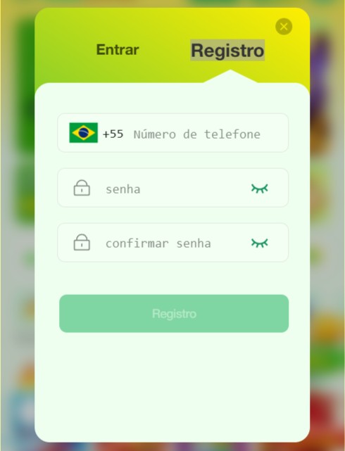 Como registro uma conta